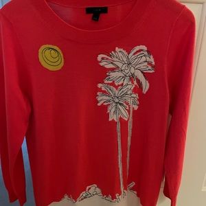 JCrew Tippi Palm Tree sweater